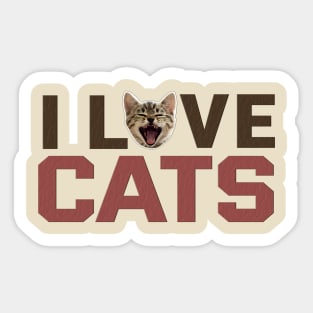 I LOVE CATS V.2 Sticker